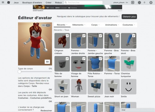 Editeur d'avatar Roblox