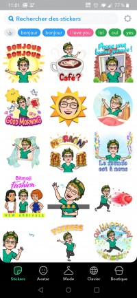 Bitmoji stickers