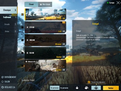 PUBG Mobile Cartes