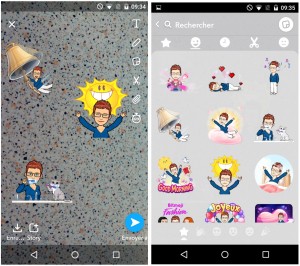 Bitmoji dans Snapchat