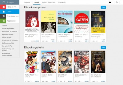 Google Play Store Livres