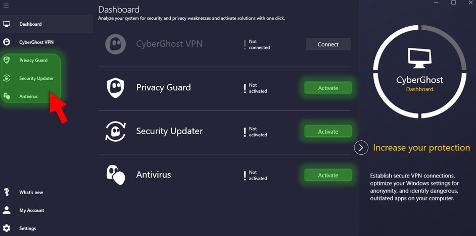Cyberghost VPN extension from Chrome Store