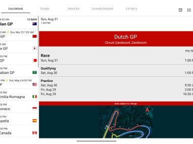 Racing Calendar 2025
