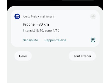 Alerte Pluie (Rain Alarm)