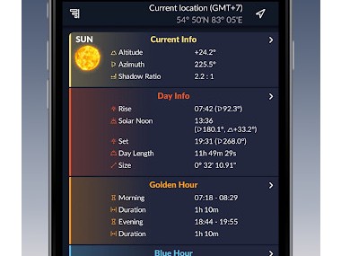 Ephemeris: Soleil et Lune