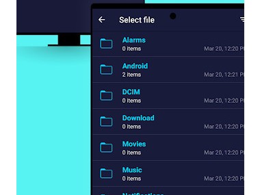 Send files to TV