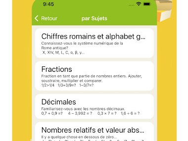 Tests de mathématiques
