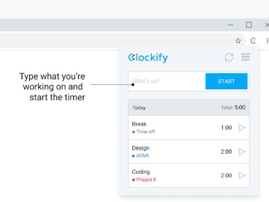 Clockify Suivi du temps