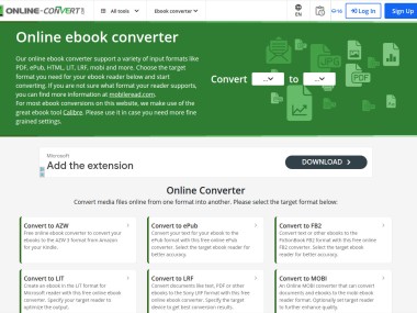 Online ebook converter Online ebook converter