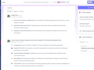 Fireflies: AI meeting notes