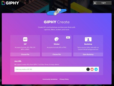 Giphy - Téléchargement et création de GIF