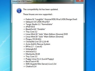 LinuxLive USB Creator