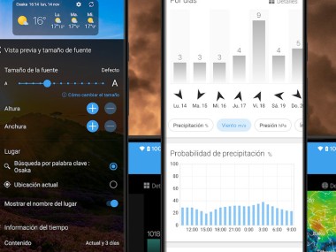 Tiempo y widget - Weawow