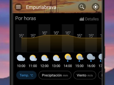 Tiempo y widget - Weawow