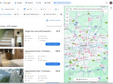 Google Vols et voyage (Google Flight)