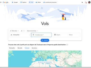 Google Vols et voyage (Google Flight)