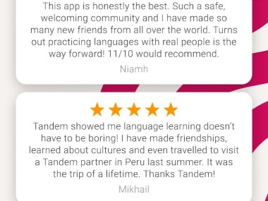 Tandem: Language exchange