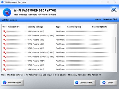 WiFi Password Decryptor
