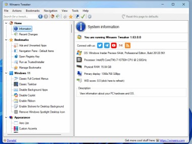 Winaero Tweaker