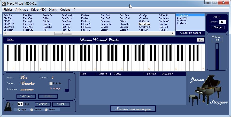 Télécharger Piano Virtuel Midi - Audio - Les Numériques